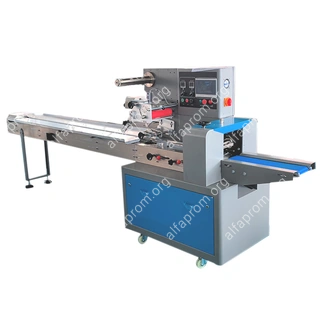 Горизонтальная упаковочная машина DXDZ-250B NEW (2 ножа, bag L 65-190 mm, S 200 mm, H-40 mm)