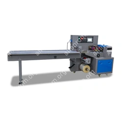 Горизонтальная упаковочная машина DXDZ-450XD (3 servo, лент. 200 мм, рег.форм., min bag L 130, H 100, трансп.попереч.запайки)