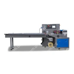 Горизонтальная упаковочная машина DXDZ-250XD (3 servo, лент. 100 мм, рег.форм., min bag L 80, H 50, 1 позиц.нож)