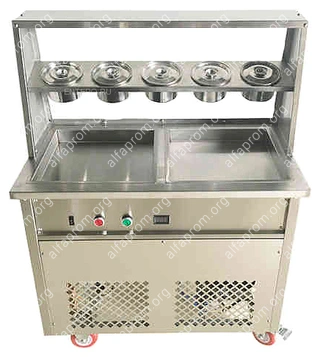 Фризер для жареного мороженого Foodatlas KCB-2F (контейнеры, стол для топпингов) Фризер для жареного мороженого Foodatlas KCB-2F (контейнеры, стол для топпингов)