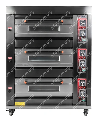 Печь хлебопекарная Miratek BK-36G + каменный под (3 яруса) + пароувлажнение Печь хлебопекарная Miratek BK-36G + каменный под (3 яруса) + пароувлажнение