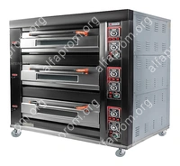Печь хлебопекарная Miratek BK-39G + каменный под (3 яруса) + пароувлажнение